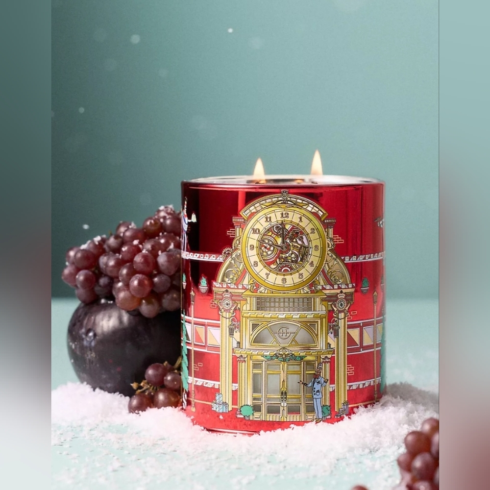 Glasshouse Floral Night Before Christmas Boxed Glass Candle, Retail $60.00 USD
